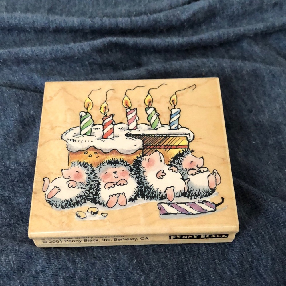 Party Pooped!! Rubber Stamp